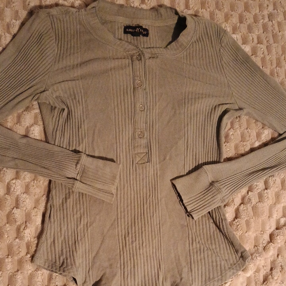 Long Sleeve Sage Green Top